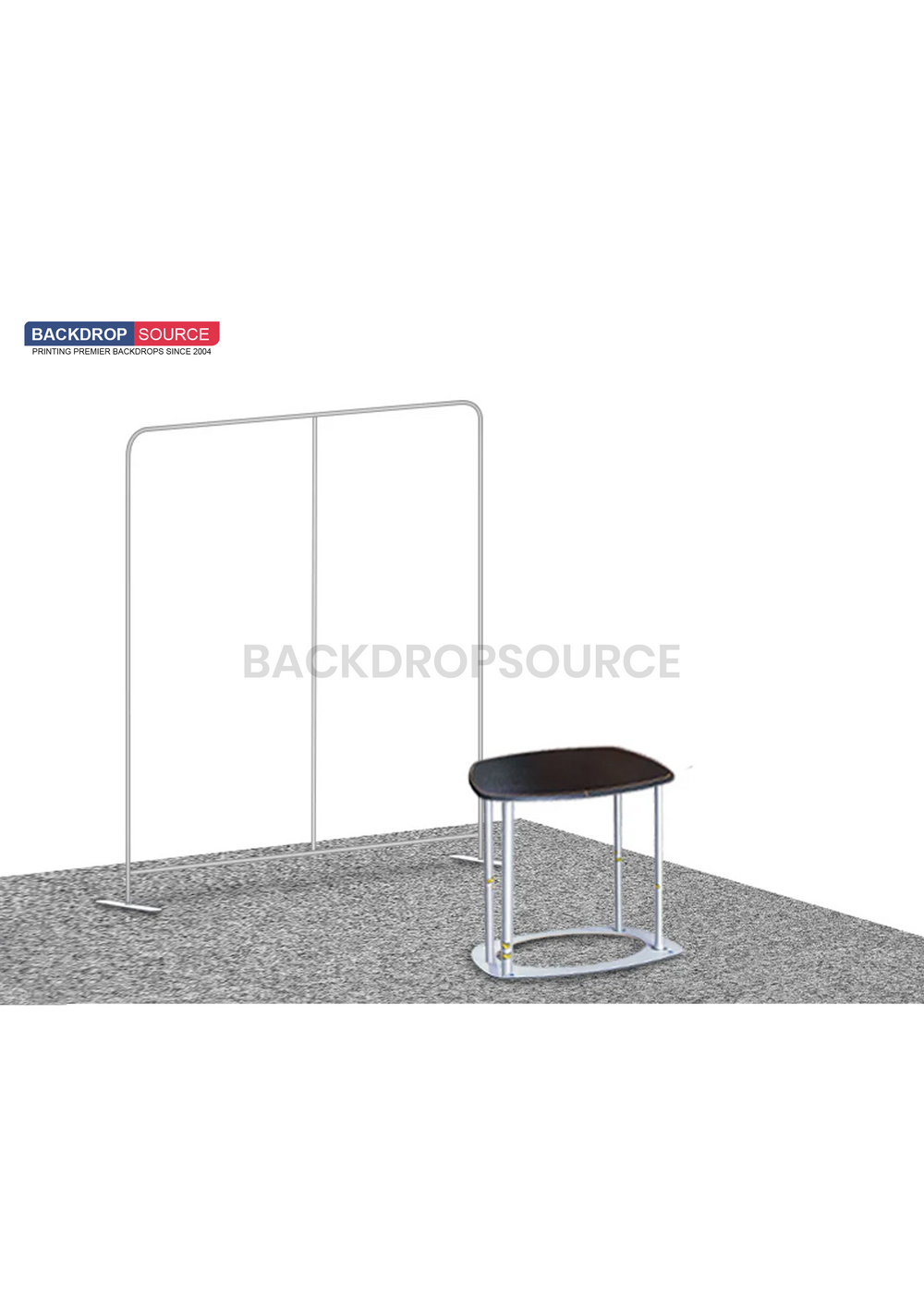 3x3m Inclined Wall Booth Kit with Counter & TV Mount