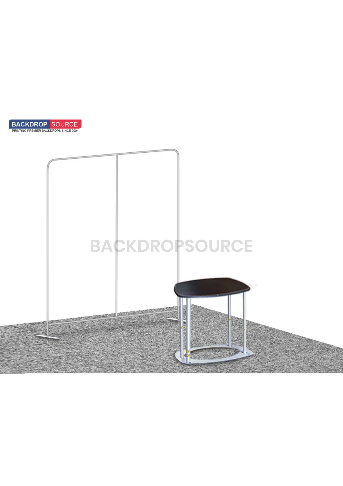 3x3m Inclined Wall Booth Kit with Counter & TV Mount