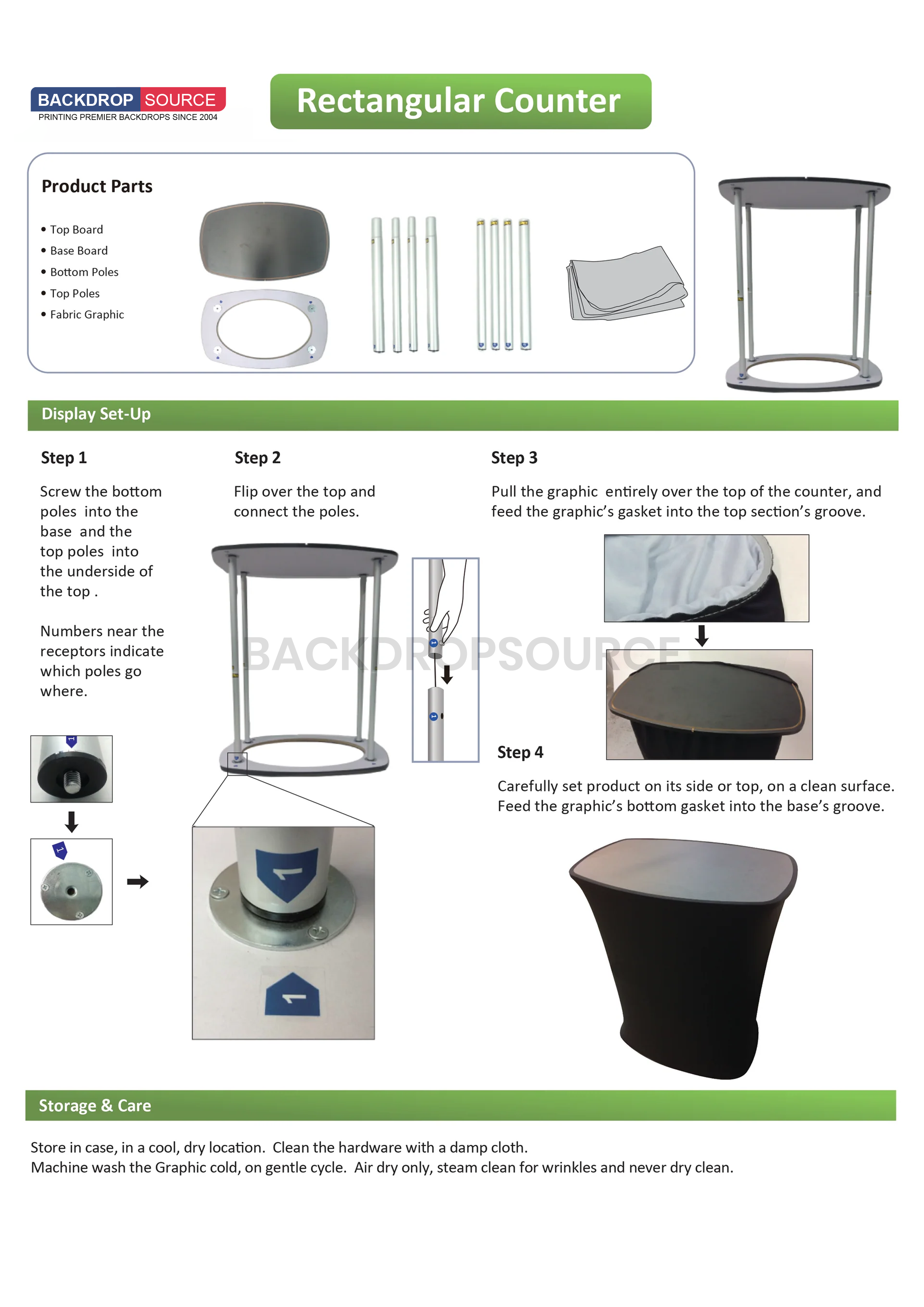 Rectangle Counter with Header Panel | Trade Show Display ...