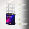 Rectangular Fabric Display Counter with Acrylic Triple Shelves