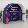 Round Fabric Arch Exhibition Booth with Built-In Shelf