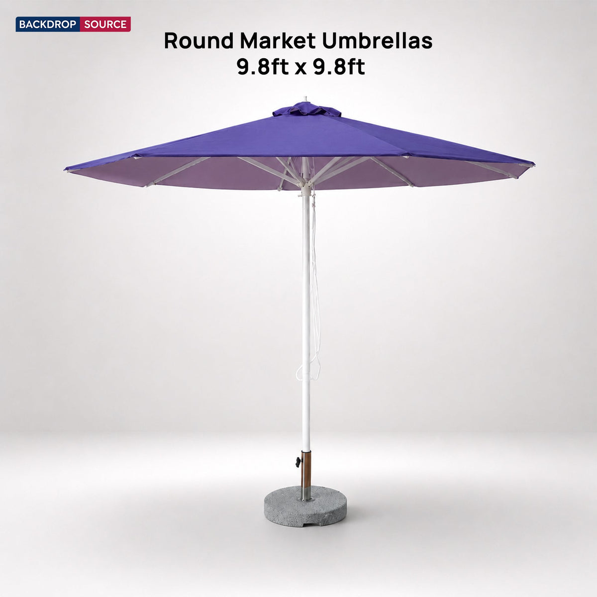 Round Market Umbrellas – 9.8ft x 9.8ft