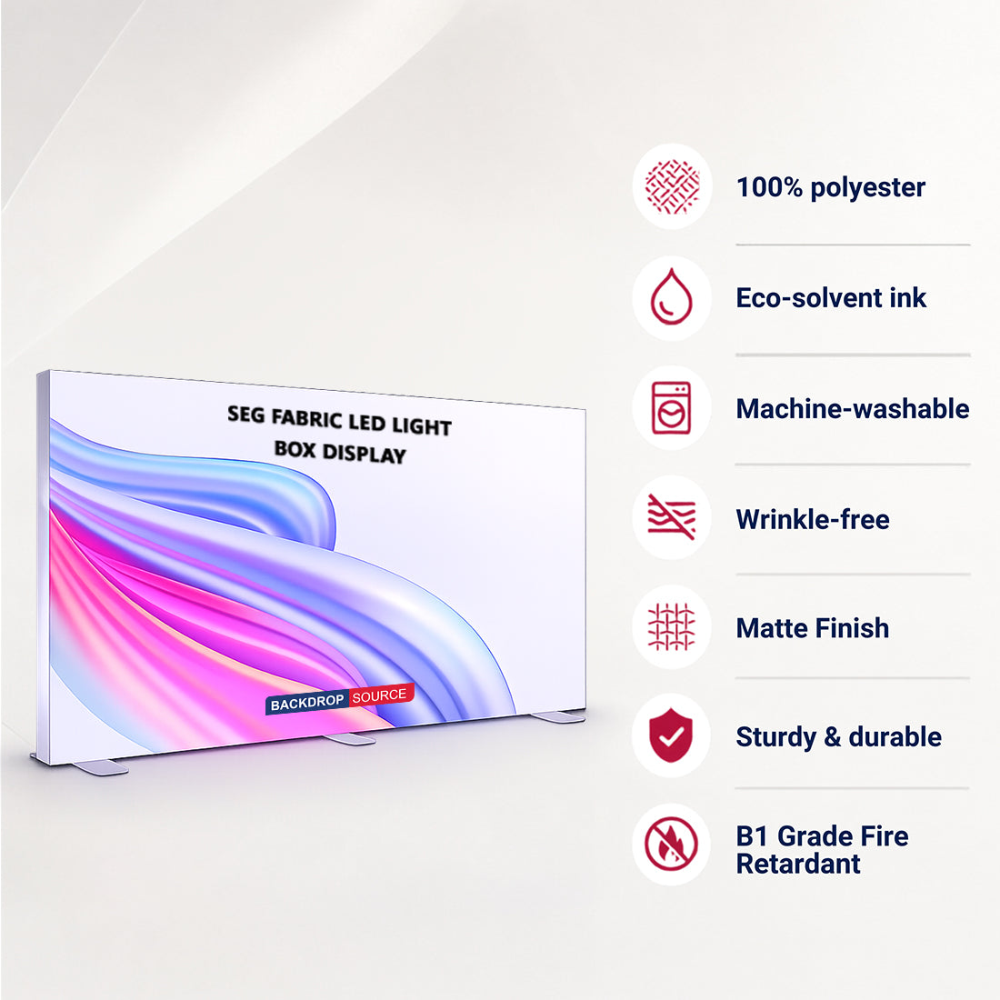 SEG Frameless Fabric LED Light Box Display - 4m W x 2.5m H