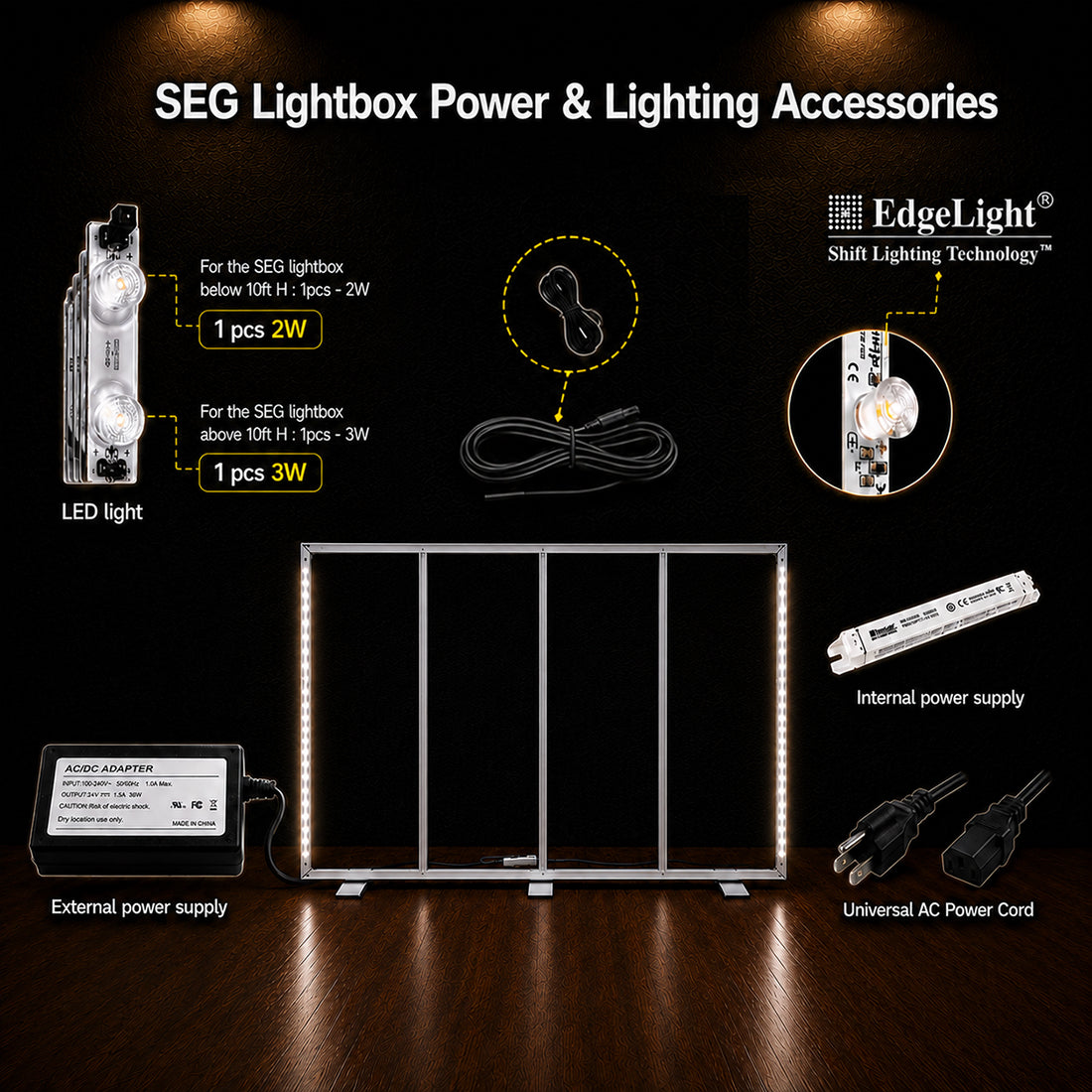 SEG Frameless Fabric LED Light Box Display - 6m W x 2.5m H