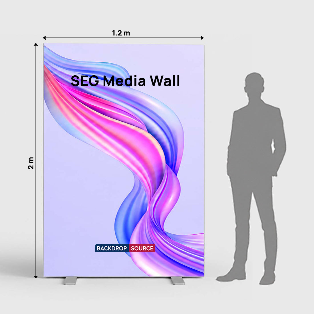 SEG Fabric Media Display - 1.2m W x 2m H