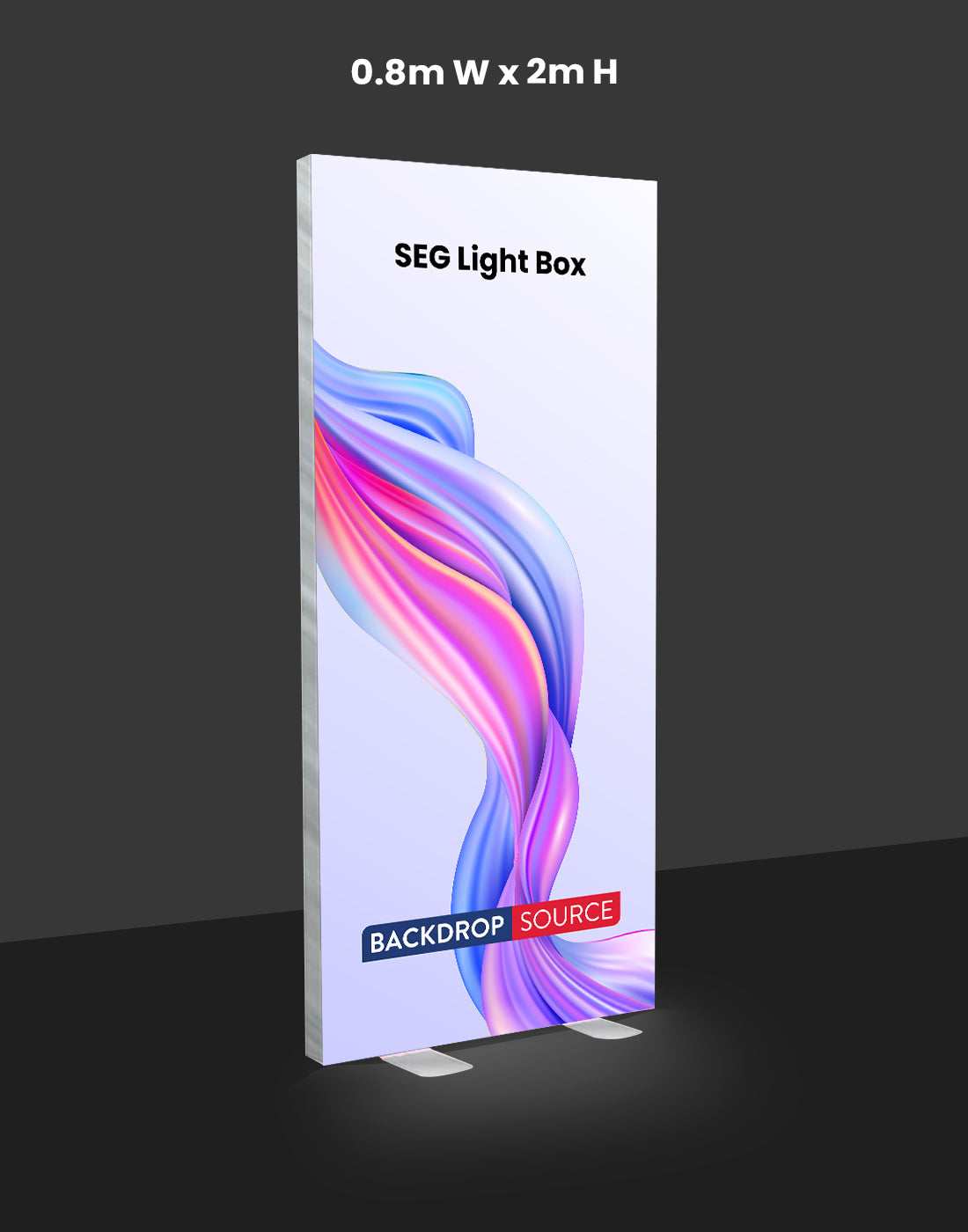 SEG Frameless Fabric LED Light Box Display - 0.85m W x  2m H