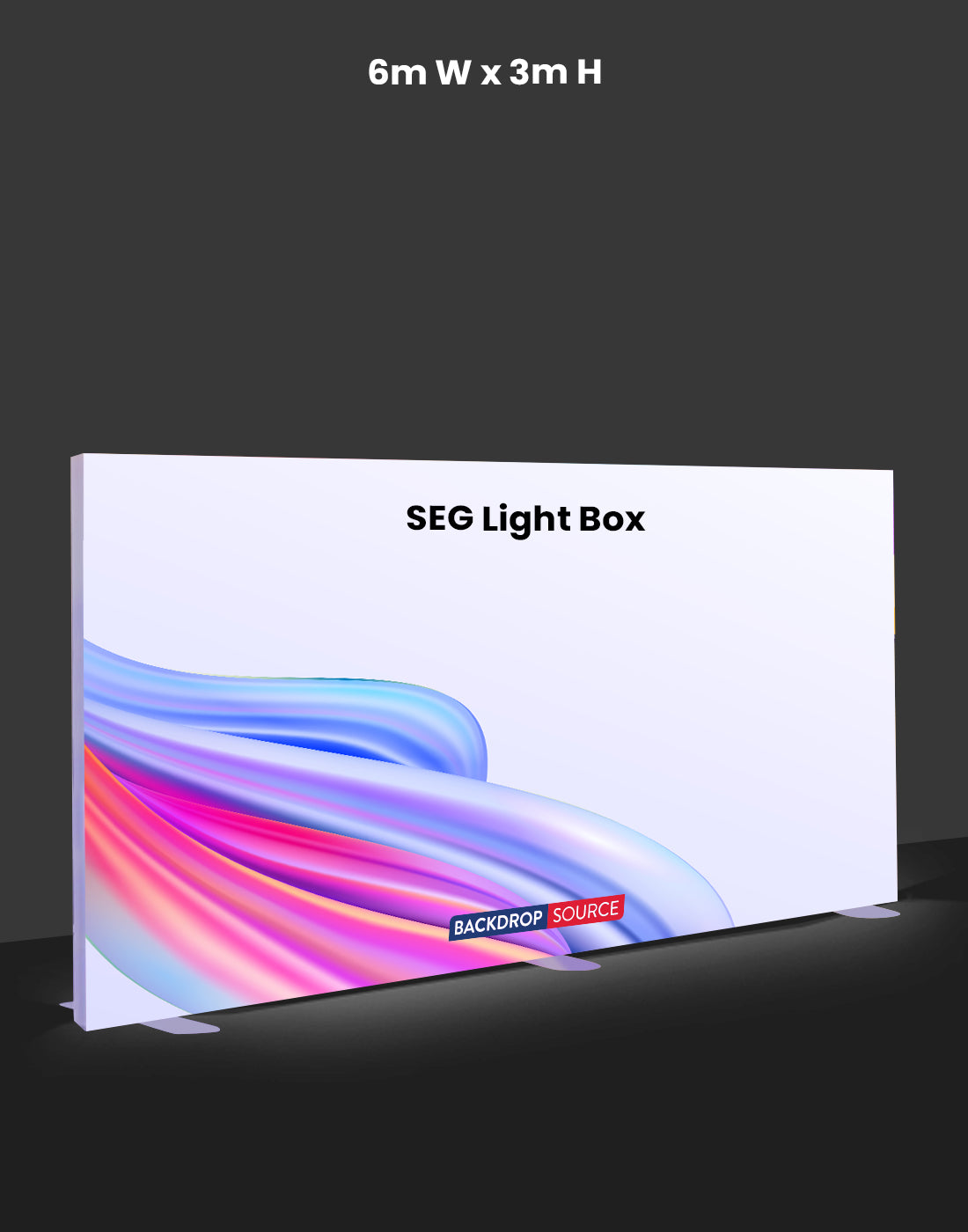 SEG Frameless Fabric LED Light Box Display - 6m W x 2.5m H