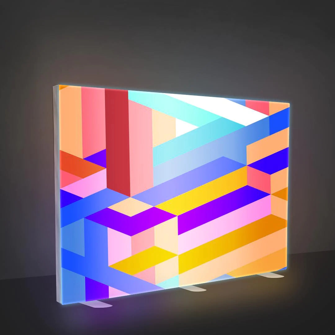 3m W x 2.5m H Frameless SEG Backlit Fabric Lightbox Displays