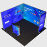 3m Backlit SEG Booth Kit with 2 Sidewalls & Lightbox Counter