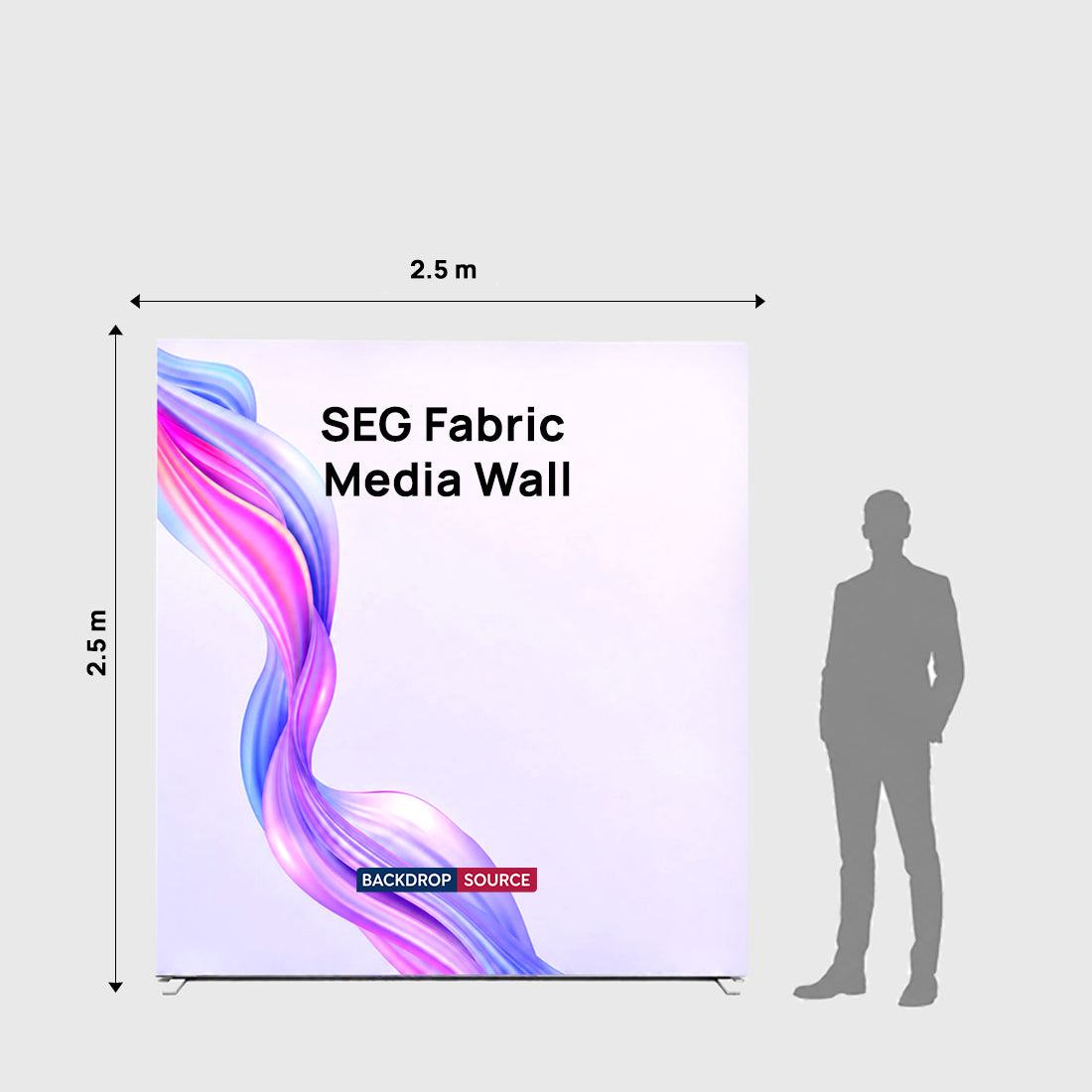 SEG Fabric Media Display - 2.4m W x 2.5m H