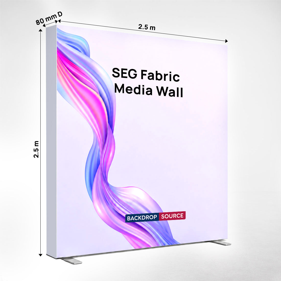 SEG Fabric Media Display - 2.4m W x 2.5m H