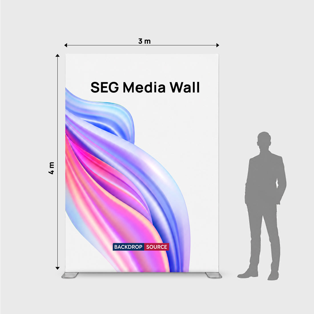 Non-Backlit SEG Over Size Fabric Display - 3m W x 4m H