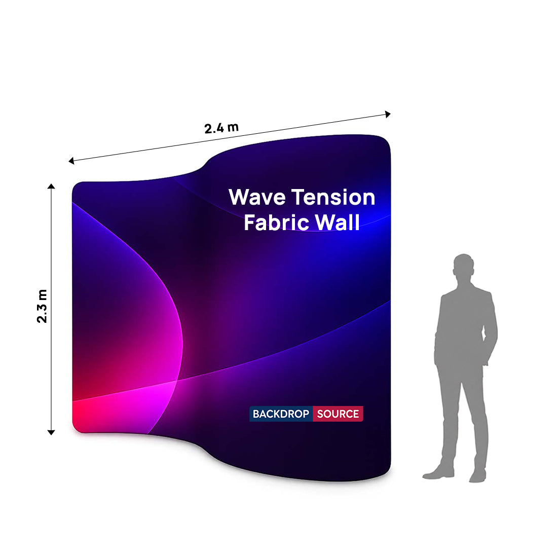 S Shape Wave Fabric Display Wall