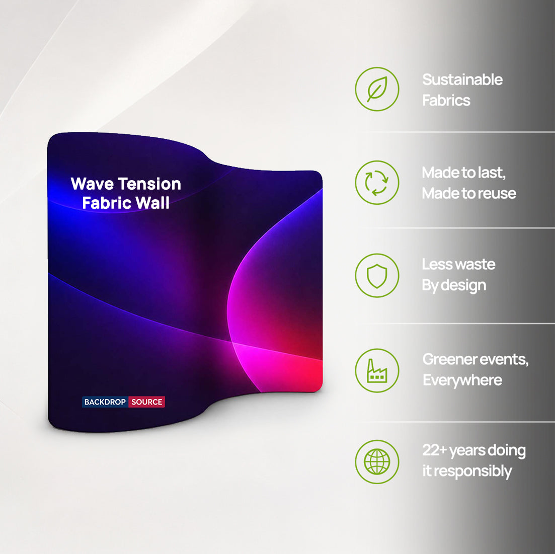 S Shape Wave Fabric Display Wall