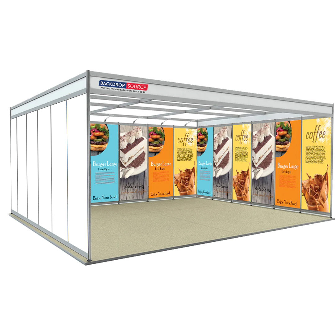 4m x 6m Shell Scheme Exhibition Graphics Printing – Backdropsource AU