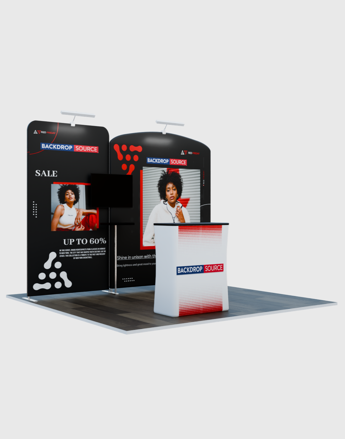 Portable Exhibit Display 3m x 3m - Model 2