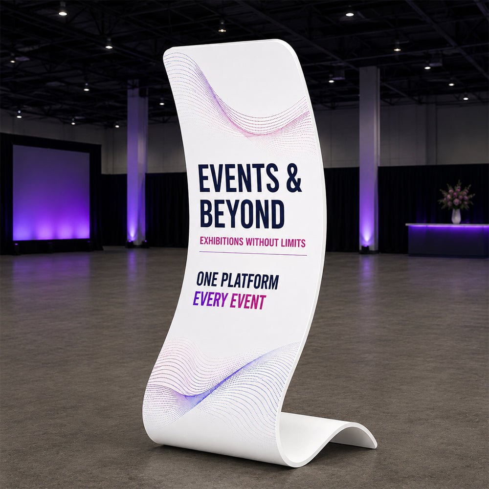 Snake Tension Fabric Display Stands