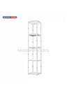 Square Portable Aluminum Spiral Tower Display - 5 Layer Shelves