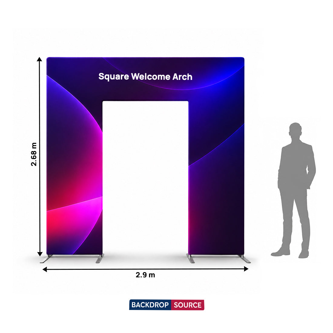 Fabric Square Welcome Arch Stand