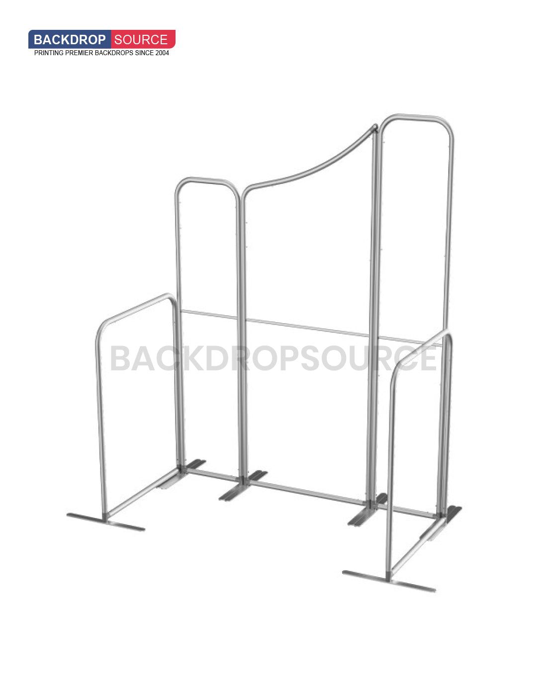 2x2m Magnetic Fabric Booth Wall with 5 Straight Panels