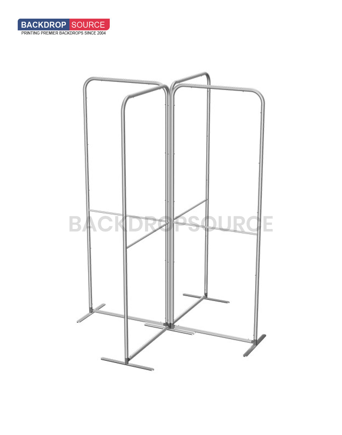 2x2m Magnetic Fabric Straight Backwall Display