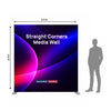 Portable Straight Fabric Media Wall – Square Corners