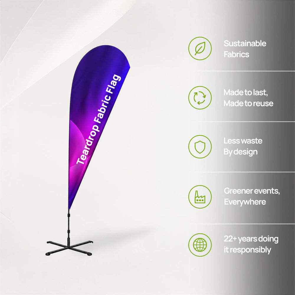 Duplex Printing Teardrop Advertising Flag