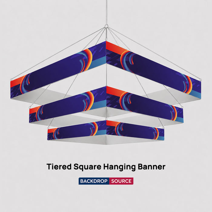Tiered Square Hanging Banner