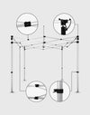 Lighted Canopy Tent Frame
