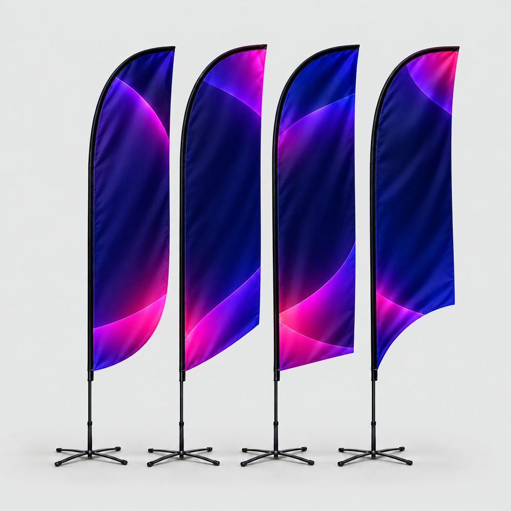 Duplex Printing Blade Advertising Flag