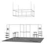 6x6m Gallery Booth with Entry Arch Towers, TV Mounts & Counters
