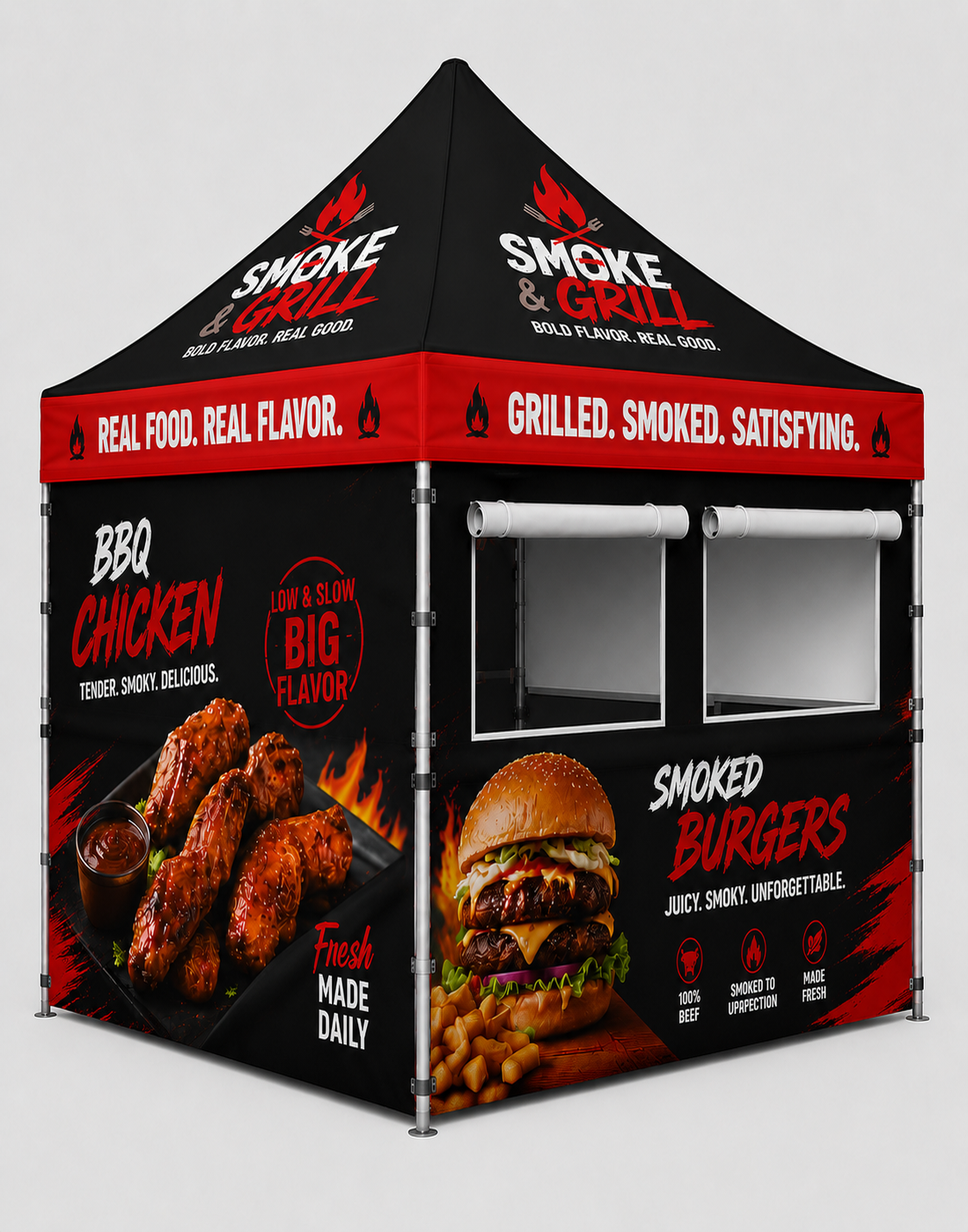3m x 3m Custom Food Booth Canopy Tent