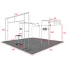 6x6m Booth Kit with 6m Backdrop, Entry Arch & 2 TV Mounts