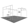 6x6m Booth Kit with 6m Backdrop, Entry Arch & 2 TV Mounts