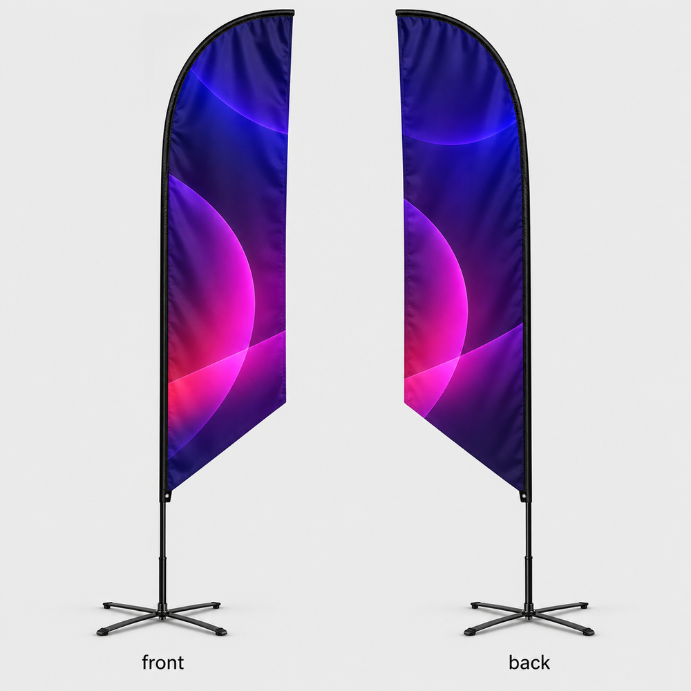 Duplex Printing Blade Advertising Flag