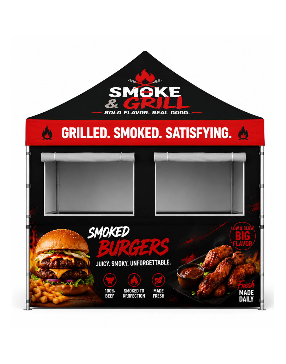 3m x 3m Custom Food Booth Canopy Tent
