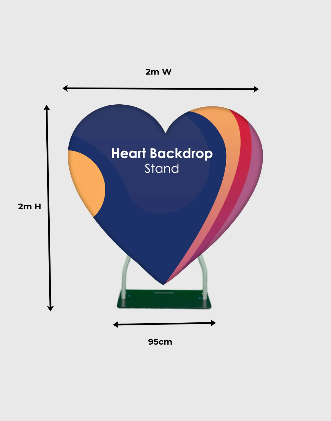 Custom Heart Shaped Backdrop Backdrop with Stand – Backdropsource AU