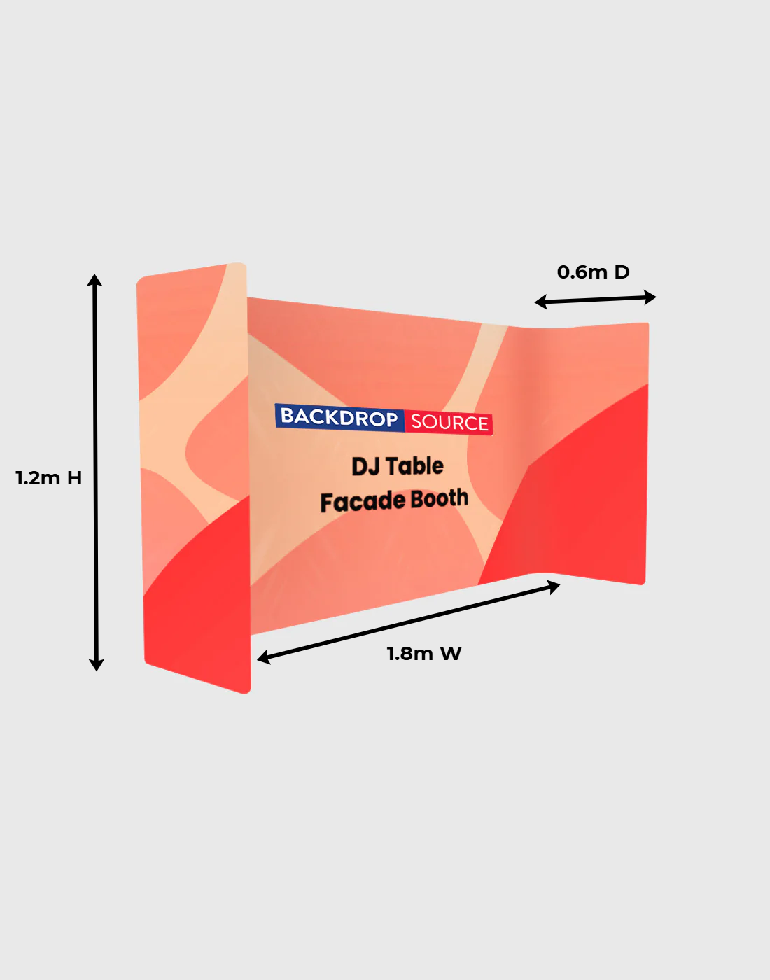 DJ Table Facade Booth Backdrop Display