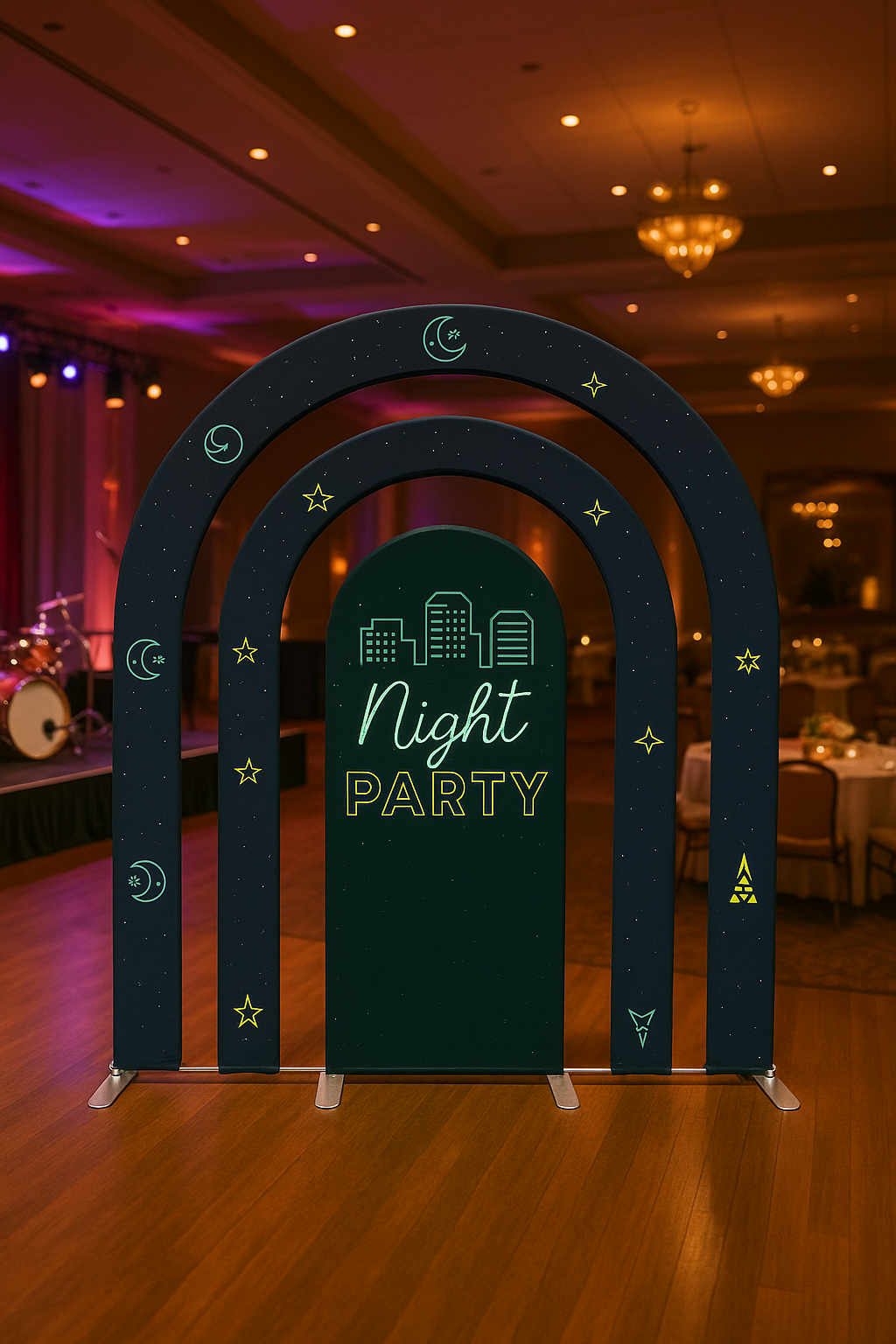Multi-Tier Arch Event Backdrop | Custom Event Display USA ...