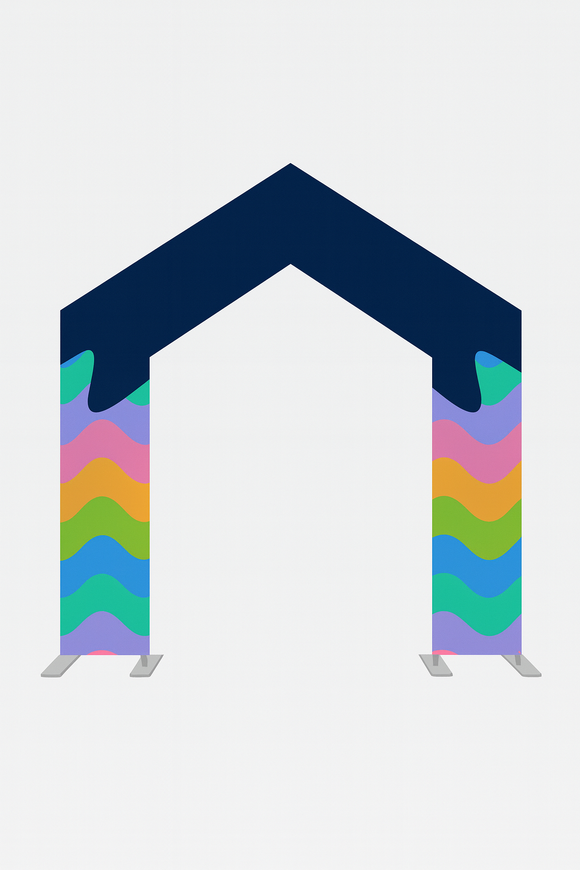 Peaked Arch Fabric Display for Events