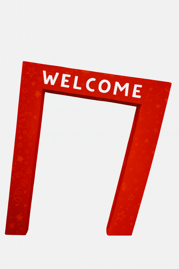 3D Slanted Arch Display Wall