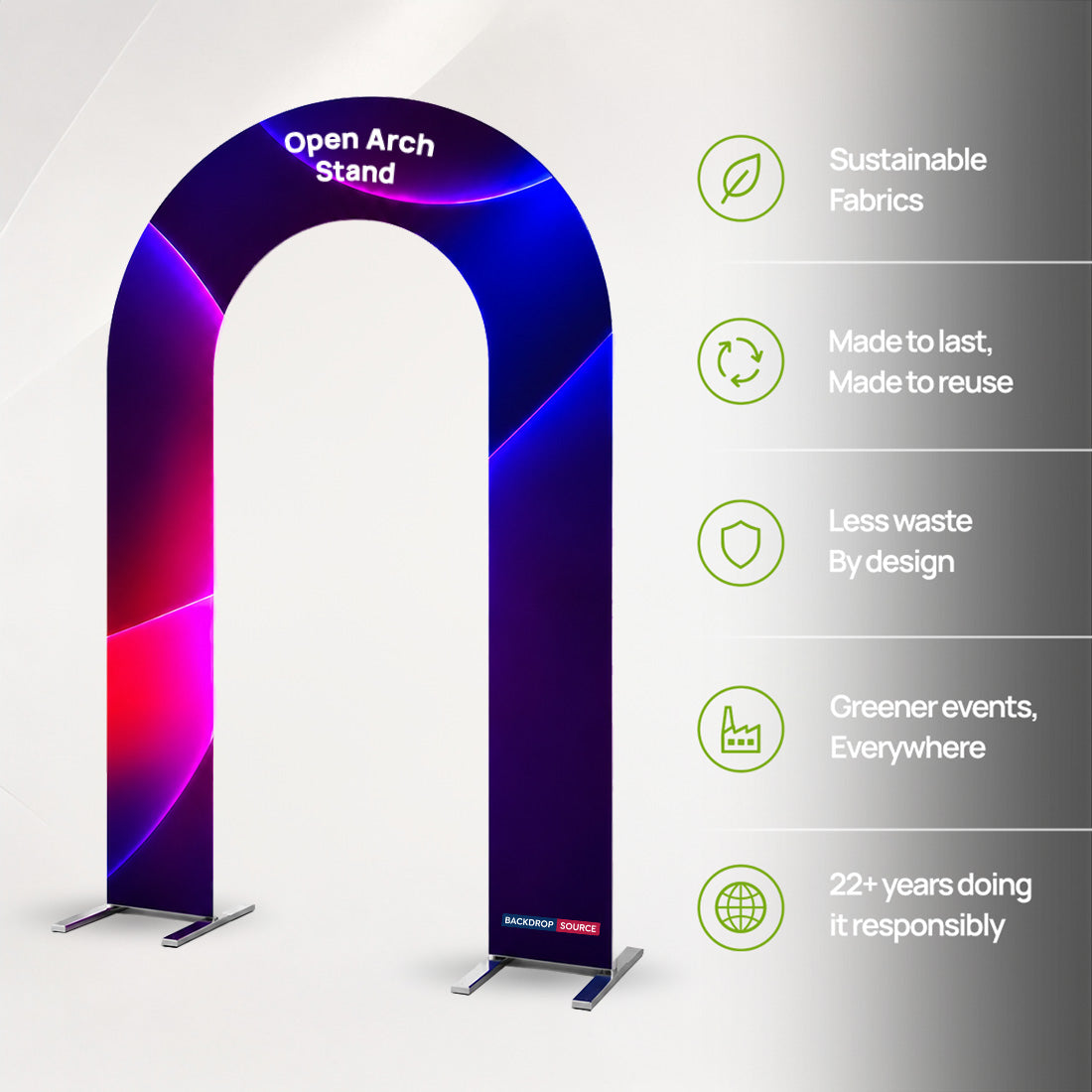 Fabric Full Open Arch Stand