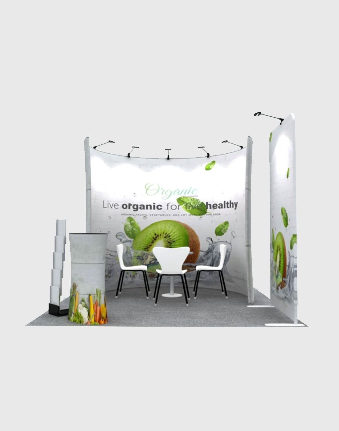 3m Wide U Shape Modular Exhibition System Booth Kit – Backdropsource AU