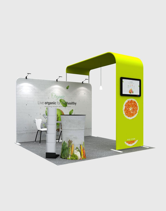 Modular L Arch TV Display Exhibition Kit for 3m Wide Booths