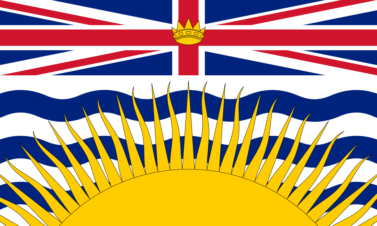 British Columbia Provincial Flag in TrueKolor Wrinkle Free Fabric