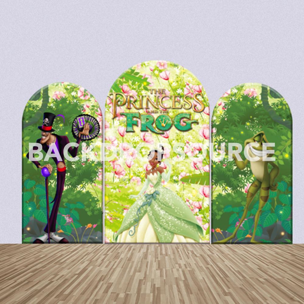 The Princess and The Frog Themed Party Backdrop Media Sets for Birthday / Events/ Weddings