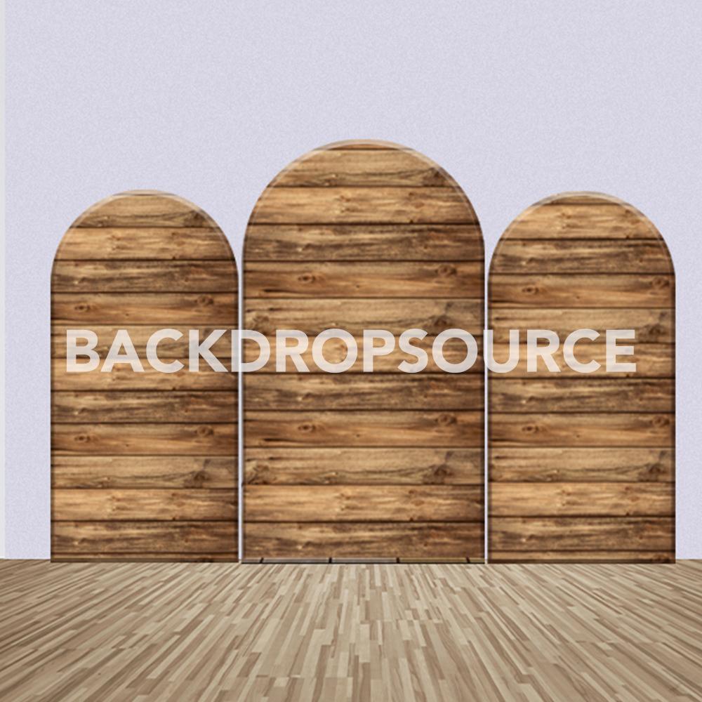 Wooden Themed Party Backdrop Media Sets for Birthday / Events/ Weddings