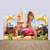 Cars Themed Party Backdrop Media Sets for Birthday / Events/ Weddings