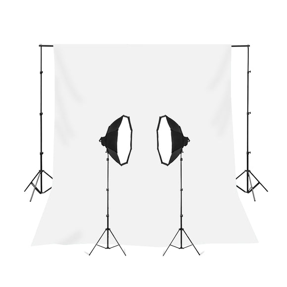 2 Head Powerful 5 Lamp Video Light Kit with Backdrop