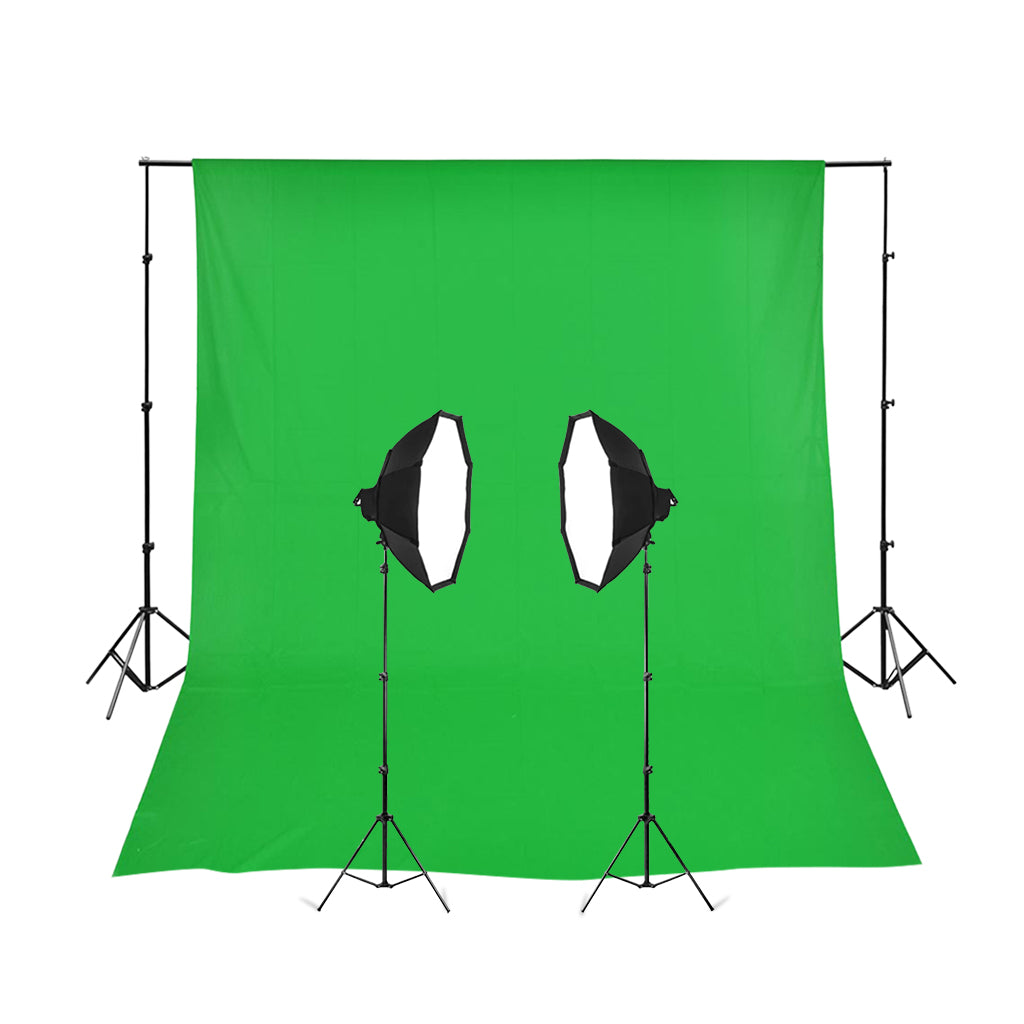 2 Head Powerful 5 Lamp Video Kit With Chromakey Backdrop